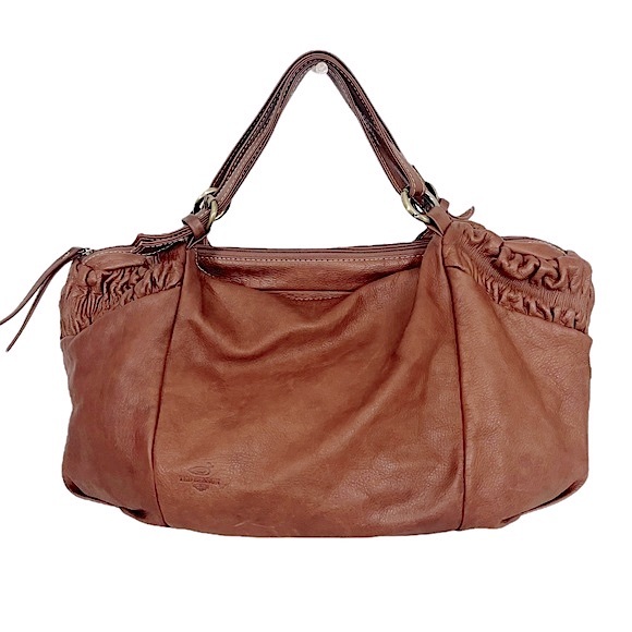 Ted Benson Handbags - Elegant Brown Leather Tote by [Brand]